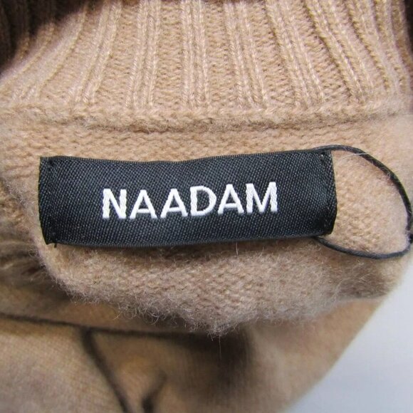 NEW NAADAM Womens Sweater Sand Light Brown Luxe Cashmere Oversized Size S - Picture 3 of 10